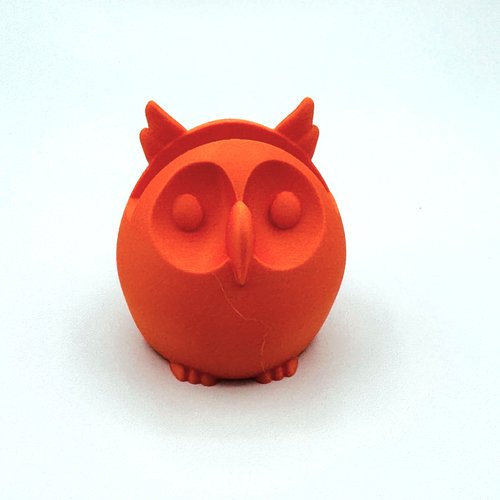 Figurine owloptic | chouette porte-lunettes - orange - impression 3d