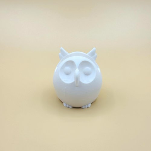 Figurine owloptic | chouette porte-lunettes - blanc - impression 3d