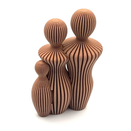 Statuette famille (couple & 1 enfant) - impression 3d