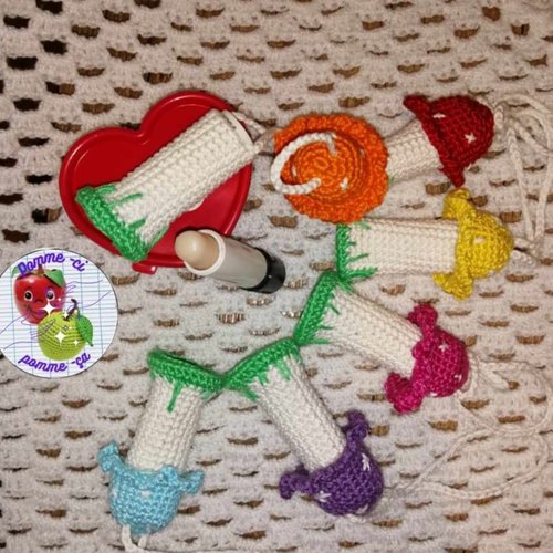 Tutoriel de crochet : étui pour baume à lèvres , le baumignon