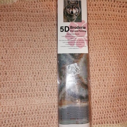 Kit 5d peinture diamant 30x40 au choix :renard, chat, loup