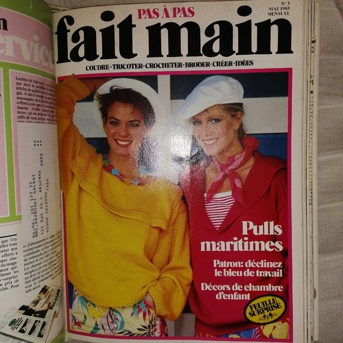 Lot de 11 magazines vintage fait-main 1984/85