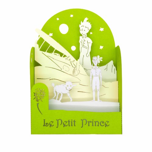 Carte de vœux 3d, pop up "le petit prince"