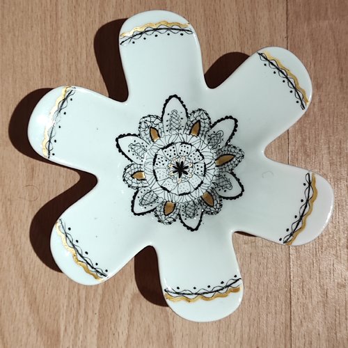 Bougeoir porcelaine fleur
