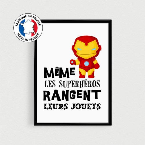 Poster Super Hero Pour Enfant Meme Les Superheros Rangent Leurs Jouets Affiche Citation En Francais Un Grand Marche