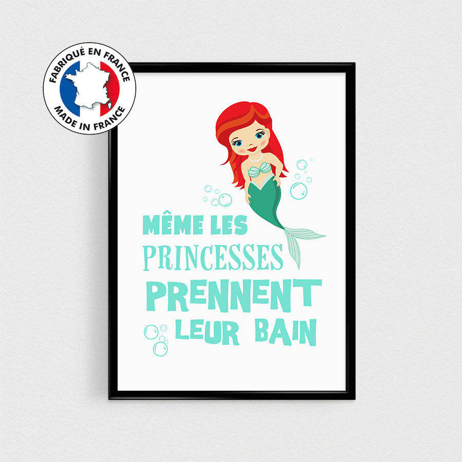 Poster Princesse Sirene Pour Enfant Citation De Princesse Scandinave Poster Scandinave Enfant Un Grand Marche