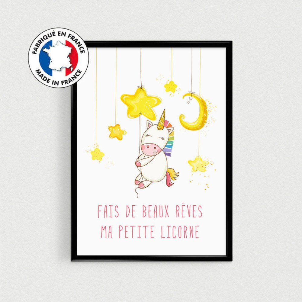 Affiche Citation Licorne Pour Chambre De Bebe Poster Citation En Francais Scandinave Pour Chambre D Enfant Un Grand Marche