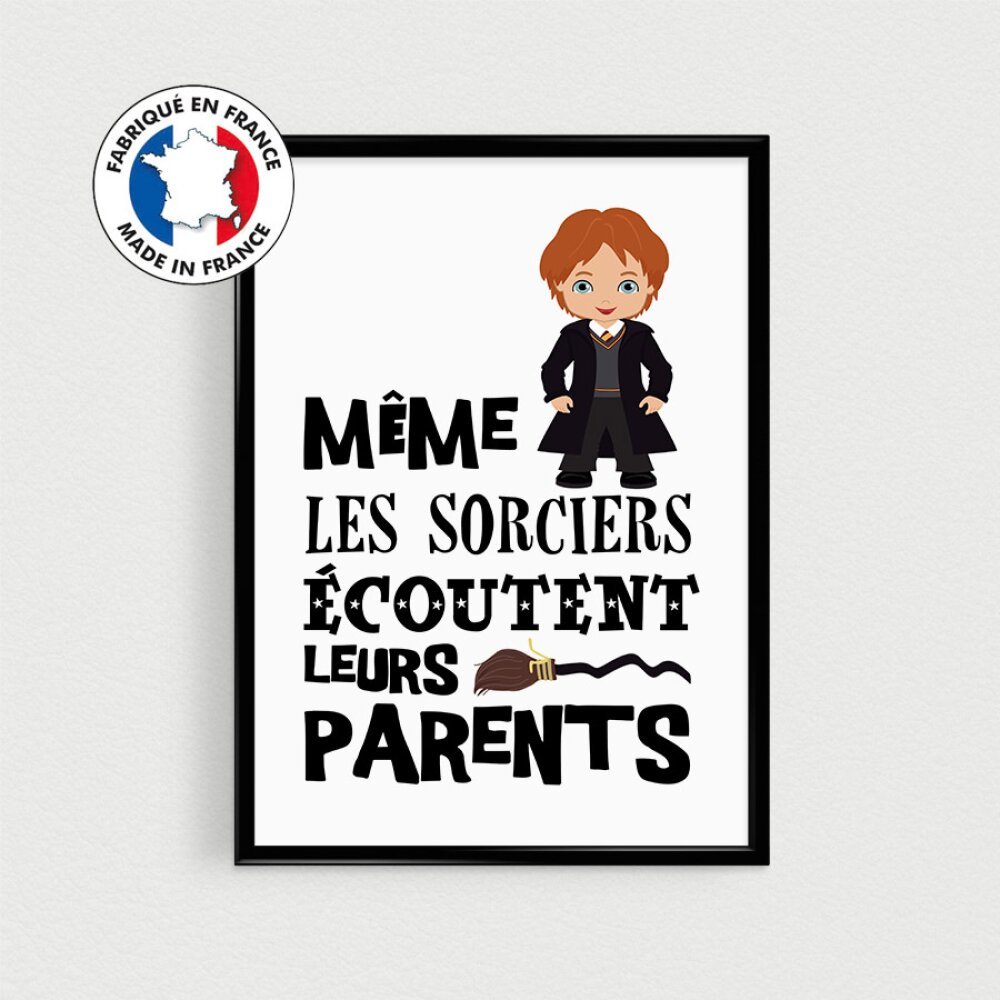 Posters De Citations Sorciers Pour Decoration Chambre D Enfant Caricature Un Grand Marche