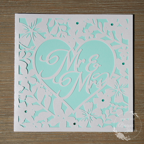 Carte félicitations de mariage "mrs & mr"