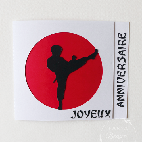 Carte d'anniversaire "karaté"
