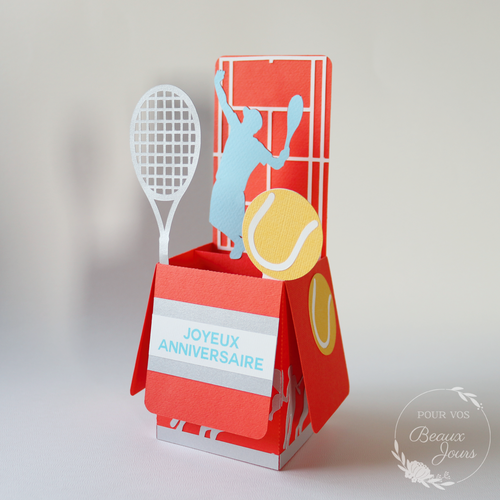 Carte d'anniversaire "tennis"