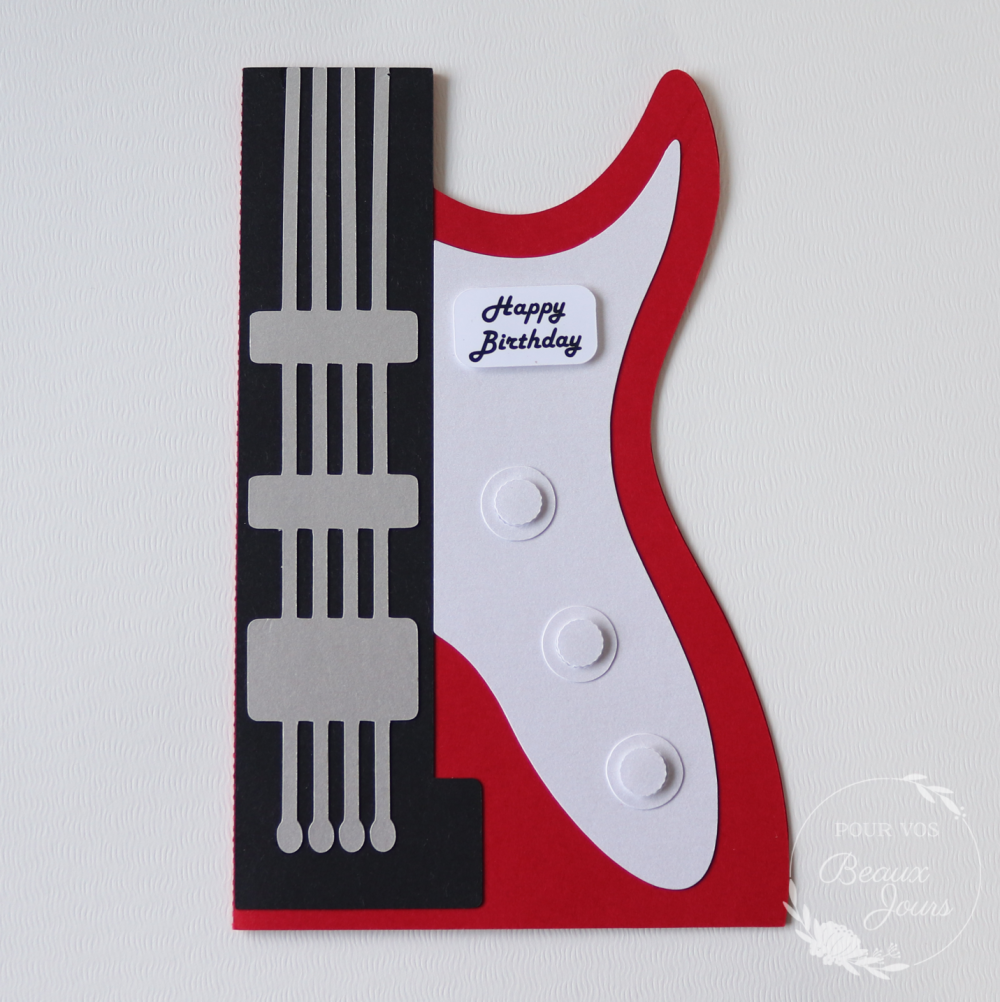 Broche brodée guitare électrique