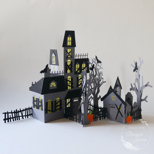 Décoration d'halloween "le village fantôme"