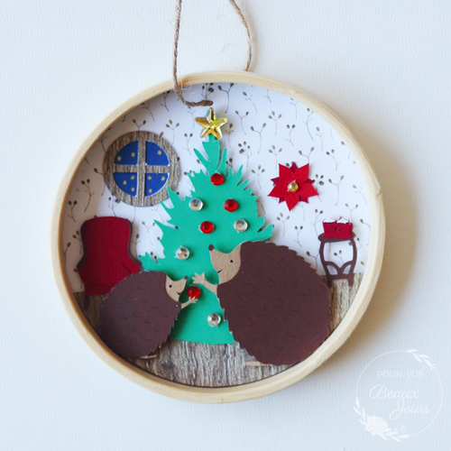 Mini-suspension de noël "hérisson"