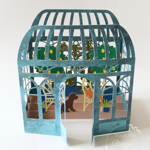 Carte d'anniversaire "jardin d'hiver" - ambiance provençale