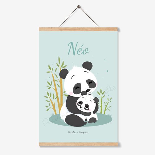 Panda Affiche Chambre Bebe Affiche Personnalisable Poster Enfant Idee Cadeau Naissance Poster Chambre Bebe Illustration Un Grand Marche