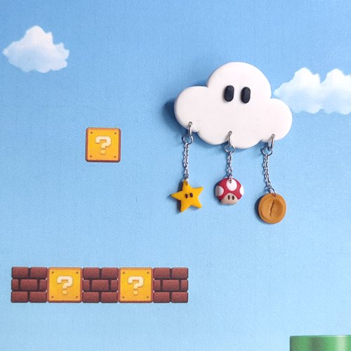 Broche "super nuage" super mario bros jeux videos