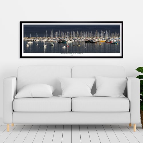 Affiche panoramique / poster - le port de morgat, presqu'île de crozon, finistère, bretagne. imprimée sur papier satiné 250 g/m2
