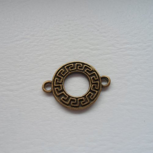 Connecteur motif azteque couleur bronze