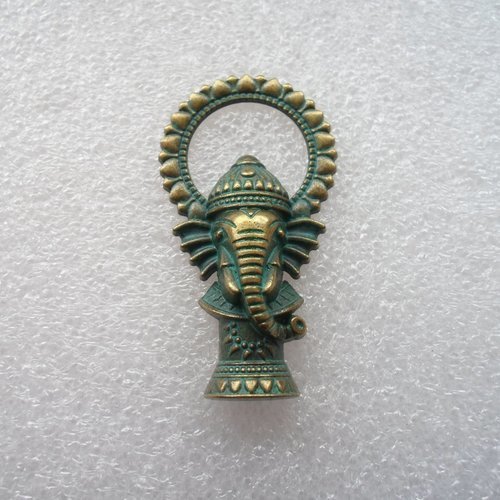 Breloque pendentif ganesh elephant bronze