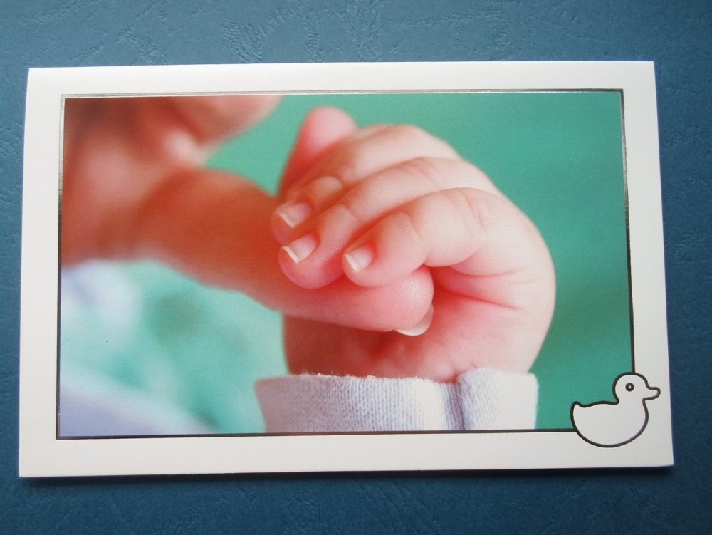 Carte De Voeux Double Main De Bebe Naissance Un Grand Marche