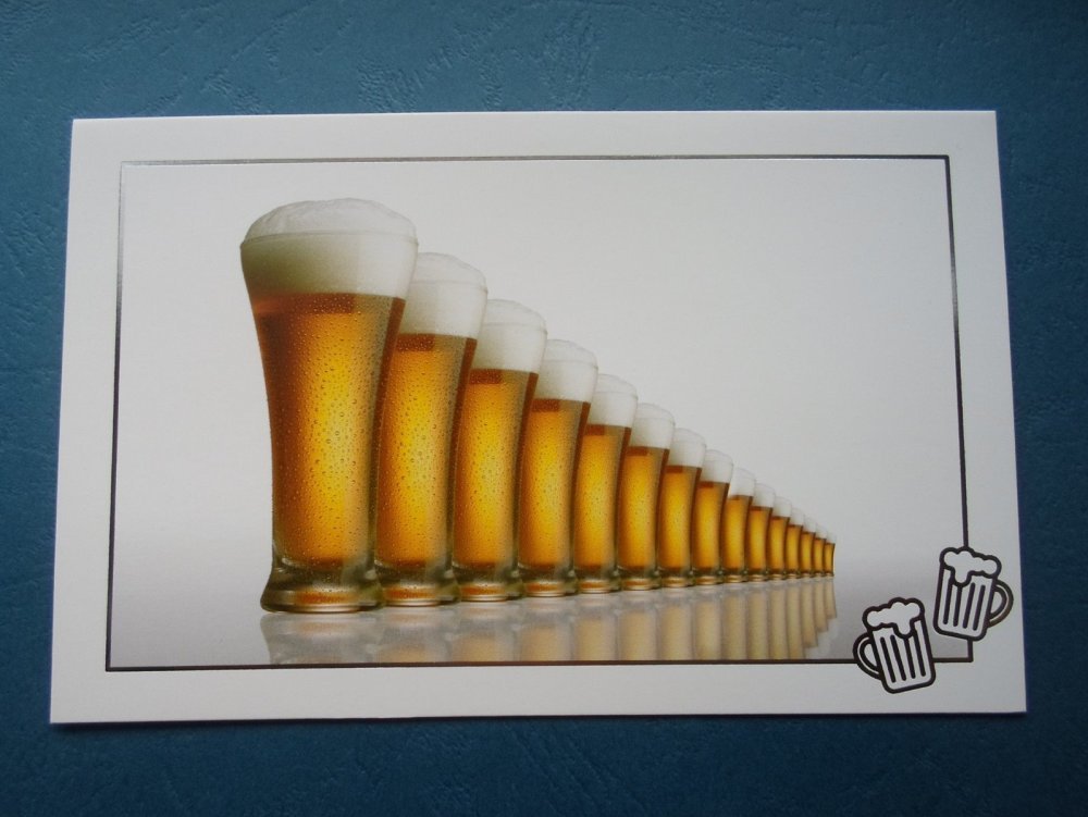 Carte De Voeux Double Verres De Biere Un Grand Marche