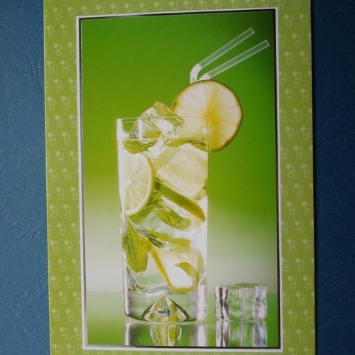 Carte  de voeux double mojito cocktail
