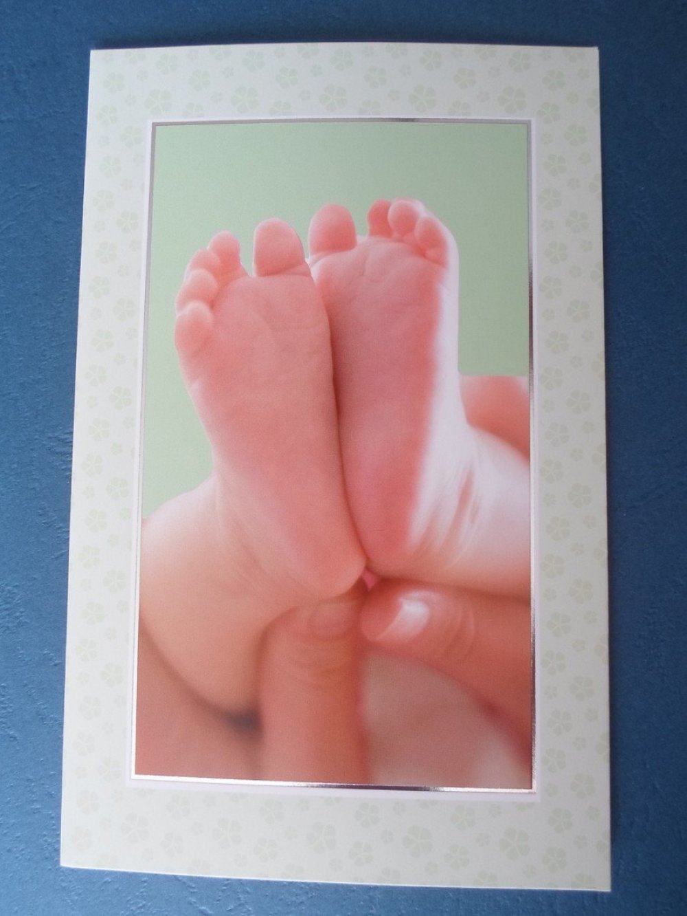 Carte De Voeux Double Pieds Bebe Naissance Un Grand Marche