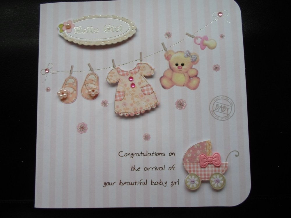 Carte De Voeux Felicitations Naissance Bebe Fille Un Grand Marche
