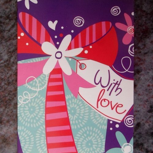 Carte mini de voeux cadeau "with love"