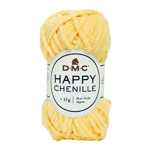 Happy chenille jaune poussin col.14