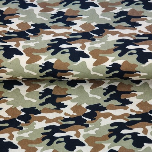 Tissu camouflage 100% coton popeline stenzo