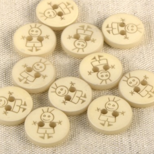 Bouton motif petit garcon 15mm