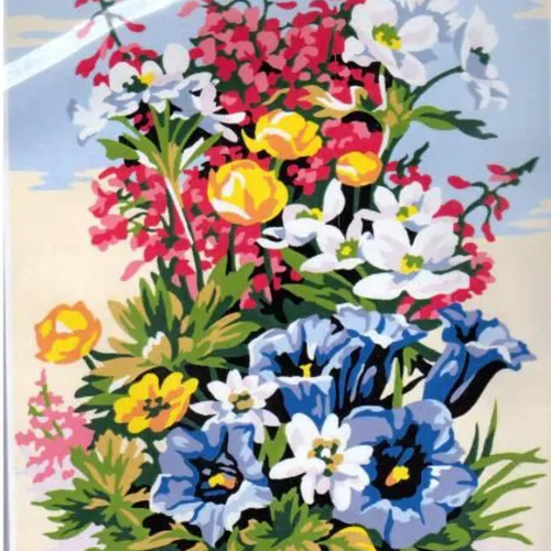 Kit canevas bouquet champetre