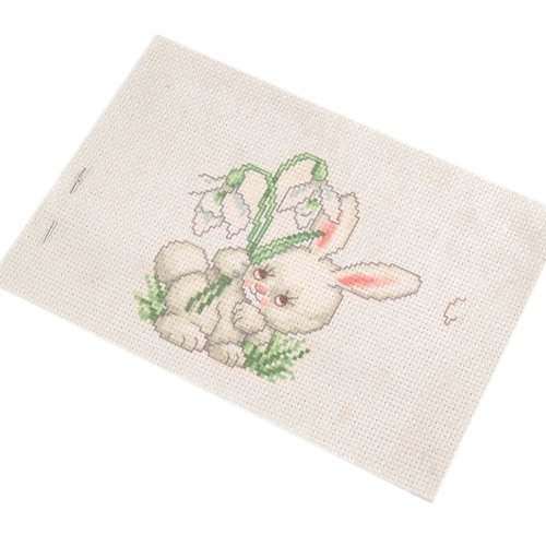 Kit de broderie pour enfant motif petit lapin