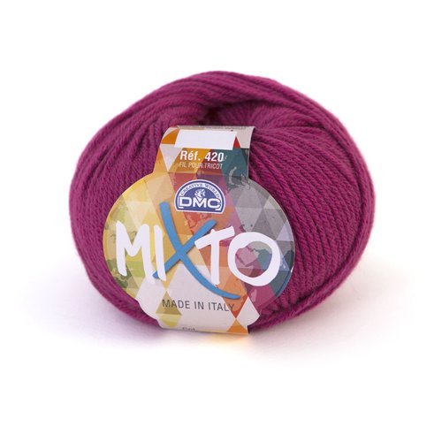 Pelote de laine  mixto / dmc coloris prune