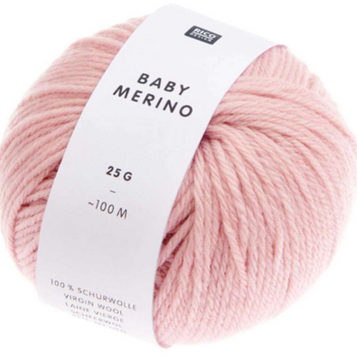 Pelote de laine baby merino coloris rose