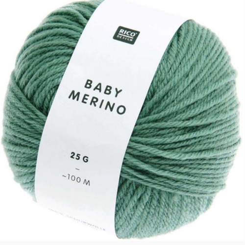Pelote de laine baby merino coloris lierre