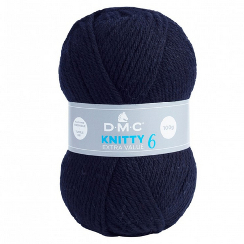 Pelote knitty 6 dmc coloris bleu marine