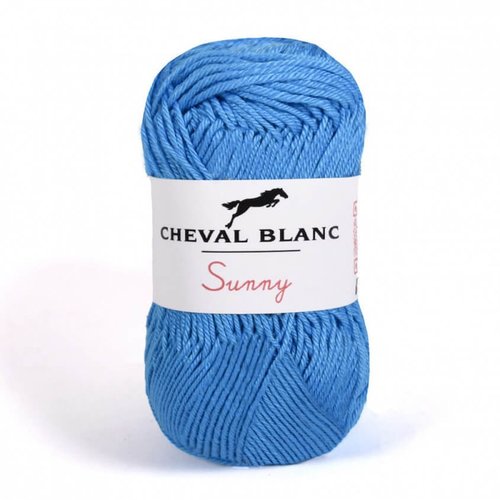 Coton mercerise sunny cheval bleu caraibes