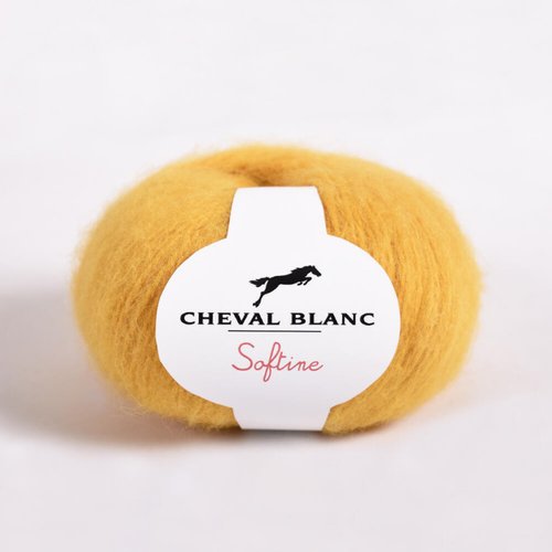 Pelote a tricoter softine cheval blanc coloris miel