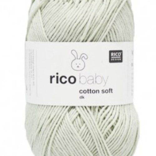 Pelote a tricoter baby cotton soft dk rico design coloris vert pastel