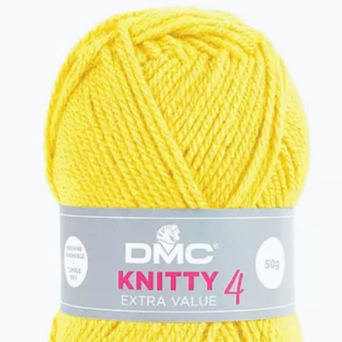 Laine knitty 4 dmc 50 gr coloris jaune