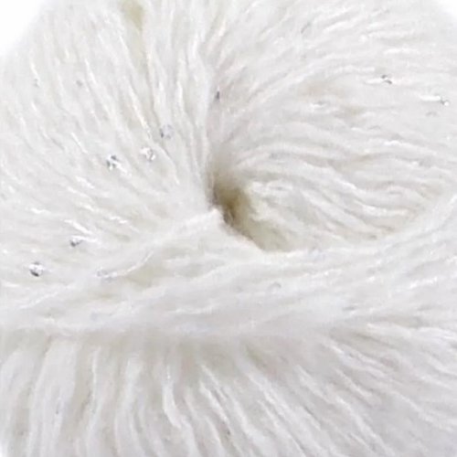 Pelote a tricoter saphir cheval blanc coloris blanc ecru