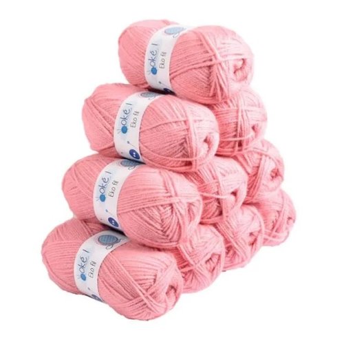 Pelote a tricoter eko fil coloris rose bonbon