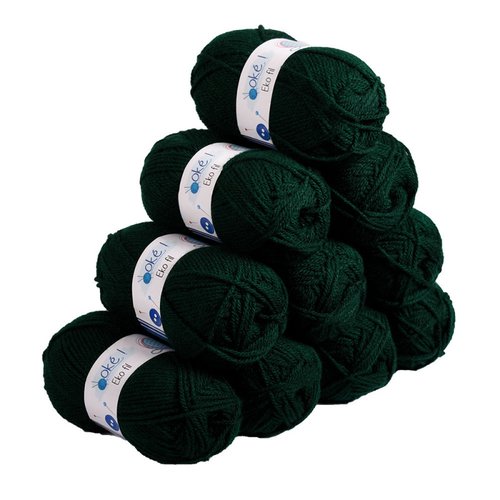 Pelote a tricoter eko fil coloris vert sapin