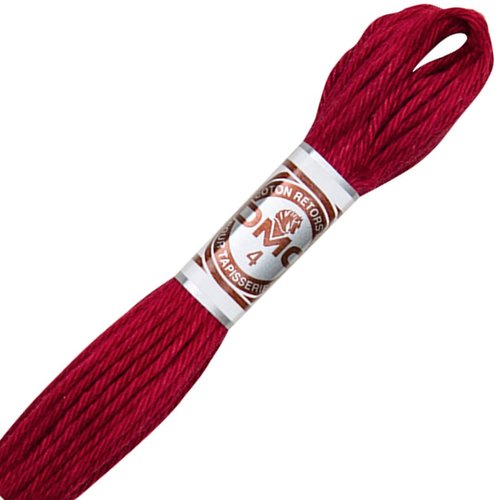 Fils a tapisserie retors mat dmc 2815 rouge lie de vin