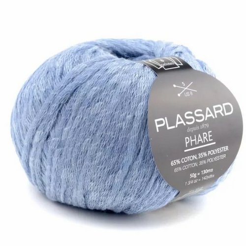 Pelote a tricoter phare plassard coloris bleu