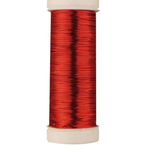 Fil metal veritable bobine moyen lebaufil coloris rouge