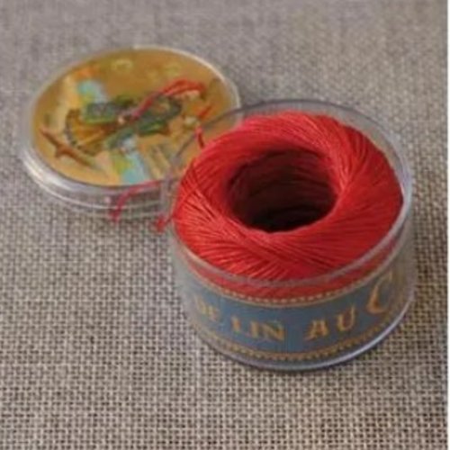 Fil de lin n°40 / 50 metres / fil au chinois coloris rouge